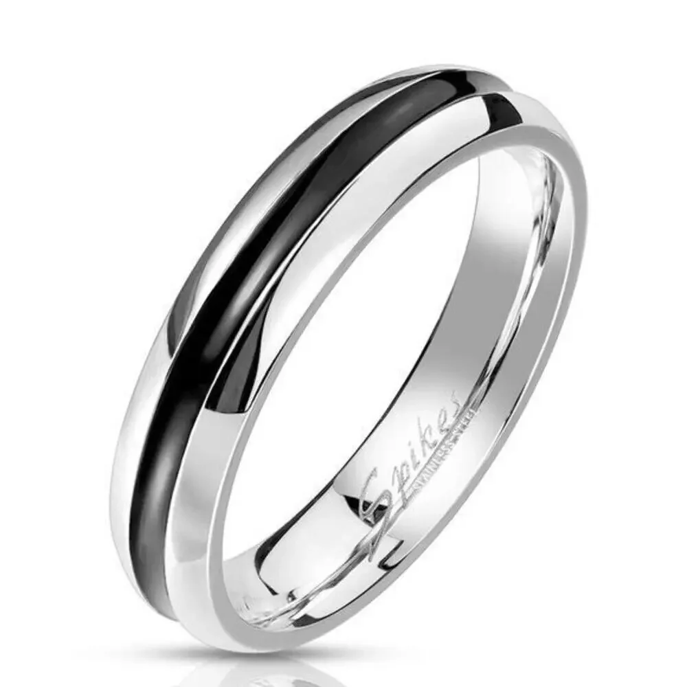 316L Stainless Steel Wedding Band Ring Comfort Fit Mens Womens Silver Size 12